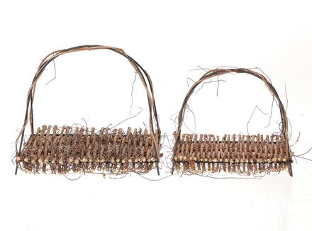 HBX natural living Decoratieschaal Natural 2-delig bruin