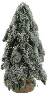 HBX natural living everlands kunstkerstboom Nobilis sneeuw 35LED H43cm groen