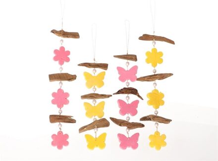 HBX natural living Guirlande zeep bloem/vlinder L10 x H40cm verschillende
