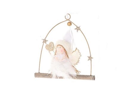 HBX natural living Hanger engel Ada 15x5xh17,5cm roze