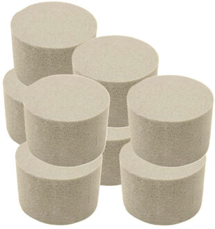 HBX natural living HBX Steekschuim/oase - 8x - droog - Rond - grijs - D8 x H5 cm - voor bloemen - bloemstukken