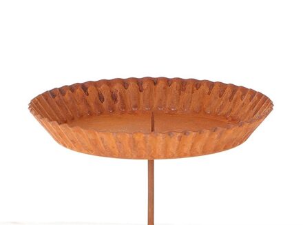 HBX natural living Kaarsenhouder op pin Dia14cm roest bruin