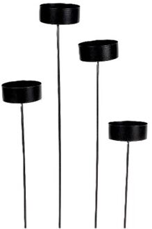 HBX natural living Kaarshouder Zwart Ø4.5cm