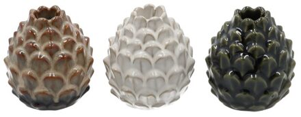 HBX natural living Kandelaar Granny dennenappel H10D9 verschillende