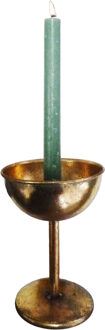 HBX natural living Kandelaar Vivan dia12.5x17.5cm goud