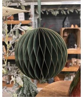 HBX natural living Kerstbal papier 15cm Groen