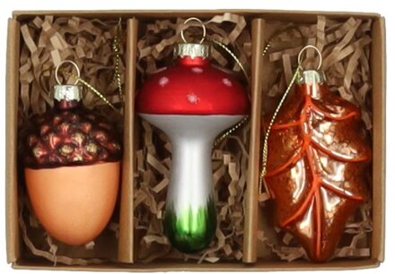 HBX natural living Kersthanger glas Forest 3dlg Windowbox multi