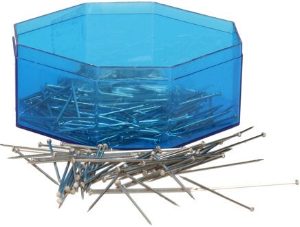 HBX natural living Kopspelden/steekspelden - 25 gram - zilver - hobby naaispelden/steeknaalden