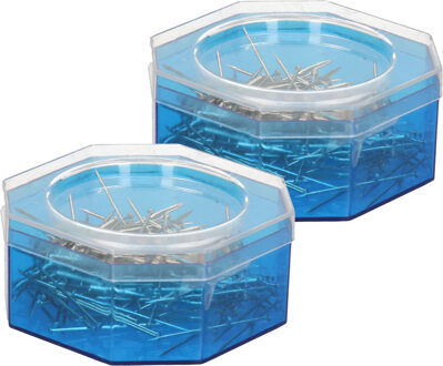 HBX natural living Kopspelden/steekspelden - 50 gram - zilver - hobby naaispelden/steeknaalden