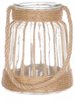 HBX natural living Lantaarn Decora met hengsel Ø15xh17cm transparant
