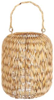 HBX natural living Lantaarn Mangsa Ø14,5xH18cm bruin