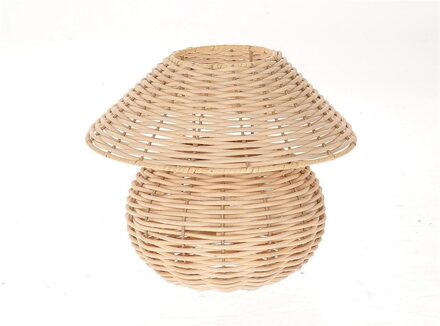 HBX natural living Lantaarn riet in lampvorm 26,5x22cm bruin