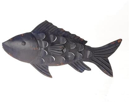 HBX natural living Muur deco vis Atlantic 71x5xh34cm blauw