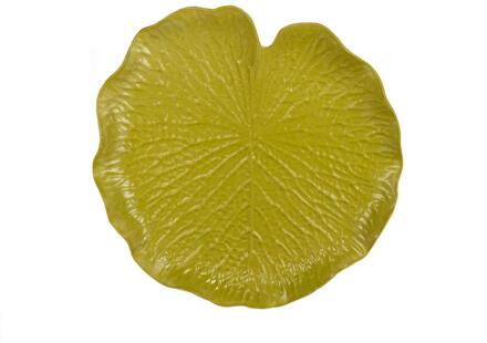 HBX natural living Plateau bladvorm Melam groen Ø31xH3.5cm