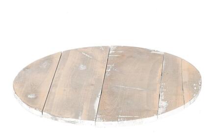 HBX natural living Plateau steiger grey wash Ø38xH3cm grijs