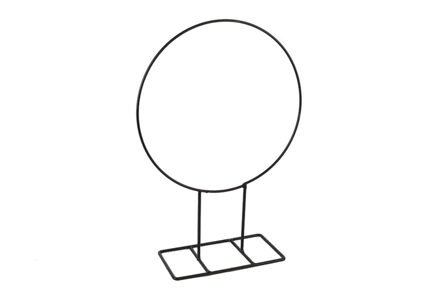 HBX natural living Standaard met ring Ø28x10xh40cm zwart