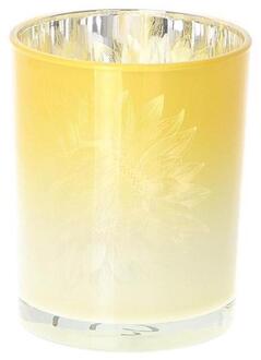 HBX natural living Theelichthouder Sunflower Ø7xh8cm geel