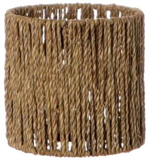 HBX natural living Theelichthouder Vinslo met glas Ø15cm bruin