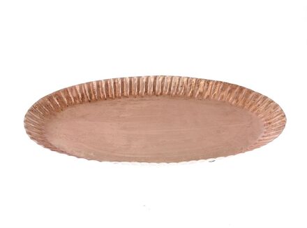 HBX natural living Tray metaal 24x41xh3,5cm rose roze