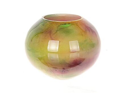 HBX natural living Vaas Afrara dia 22cm H17cm Multi geel