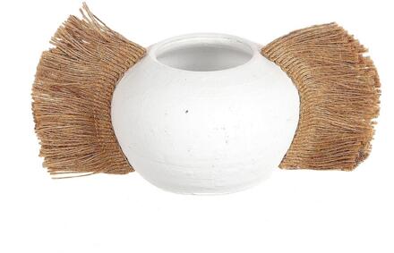 HBX natural living Vaas Flugilo Ø11xH8cm Bohostyle wit