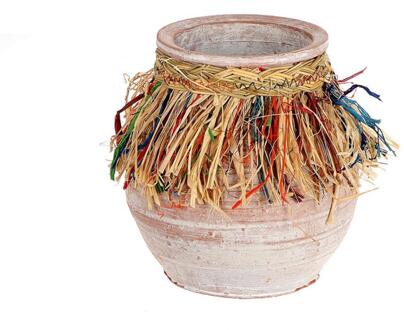 HBX natural living Vaas Koluma Ø17xH19cm Bohostyle roze