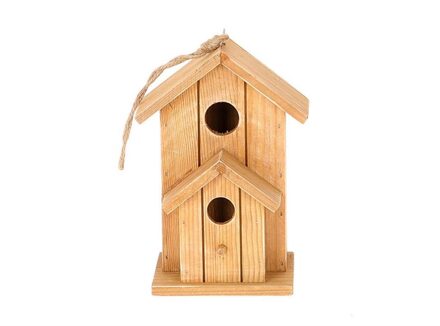 HBX natural living Vogelhuisje decoratief H17,5cm bruin