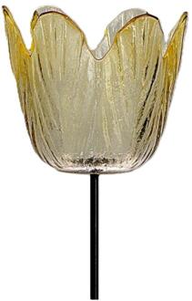 HBX natural living Waxinelichthouder tulp geel Ø8,5cm