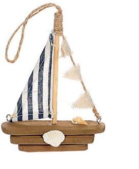 HBX natural living Zeilboot Pentra 6,5x2,5x13cm multi