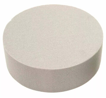 HBX Steekschuim/oase - droog - Rond - grijs - D18 x H6 cm - bloemen