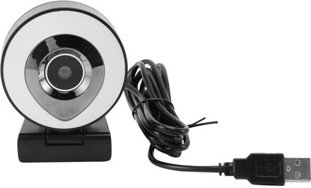 Hd 1080P 2MP Webcam Met Microfoon Vulling Licht, Druk Panel Draaibare Mini Camera Voor Live Video Conferencing