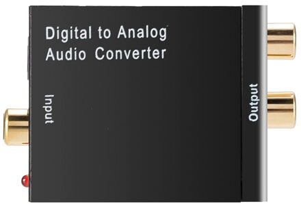 Hd 1080P Digitale Optische Coax Toslink Fiber Conversie Spdif Coax Naar Analoog Rca Audio Converter Adapter Rca L/R 3.5 Mm nee kabel