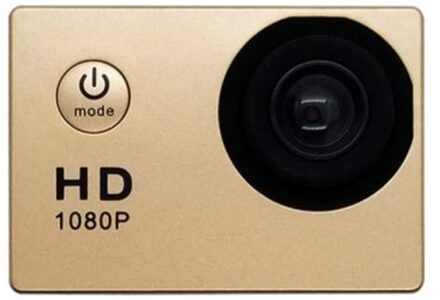 Hd 1080P Dv Video Mini Camera Waterdichte 12MP Camera 32Gb Outdoor Sport Action Lcd Camcorder gouden