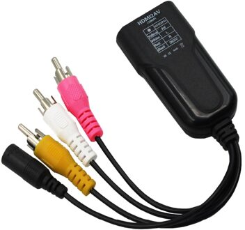Hd 1080P Hdmi-Compatibel Av/Rca Cvbs Adapter Mini HDMI2AV Video Converter Box Voor Hdtv Tv PS3 Computer Pc Vcr Ntsc