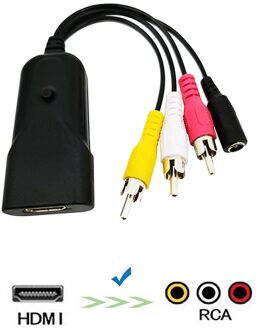 Hd 1080P Hdmi Naar Av/Rca Cvbs Adapter Mini HDMI2AV Video Converter Box Voor Hdtv Tv PS3 Computer pc Vcr