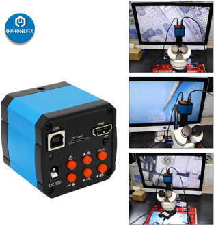 HD 38MP 60F/S 1080P HDMI trinocular Digital Video Microscope Camera C mount USB Simultaneous Output Magnifier Phone PCB Repair