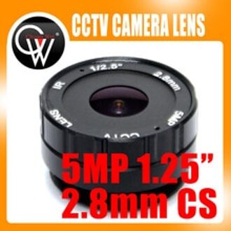 HD 5MP 2.8mm CS lens f1.2 1/3 ir cctv lens cs mount voor Dag/nacht CCD Beveiliging CCTV IP Camera