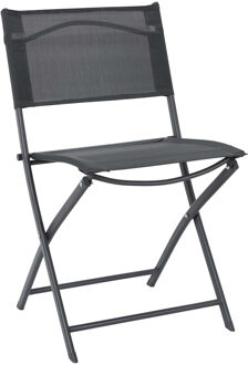 HD camping buiten klapstoel - donkergrijs - L46 x B50 x H80 cm