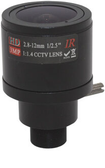 Hd Cctv Lens 3.0MP M12 2.8-12Mm Varifocale Cctv Ir Hd Lens,F1.4, handmatige Focus Zoom, Kijkhoek 90 ~ 28 Graden
