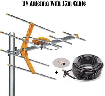 Hd Digitale Outdoor Tv Antenne Met Coaxiale Kabel Voor DVBT2 Hdtv Isdbt Atsc High Gain Sterk Signaal Outdoor Tv Antenne