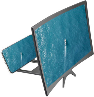 HD Universal Mobile Phone Curved Screen Amplifier 3D Video Mobile Phone Magnifying With Stand Holder Foldable Phone Bracket