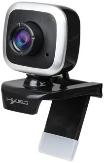 Hd Webcam 360 Graden Rotatie Webcam Ingebouwde Microfoon Computer Camera Voor Pc Laptop Notebook Video Conferentie Live broadcast zwart en zilver