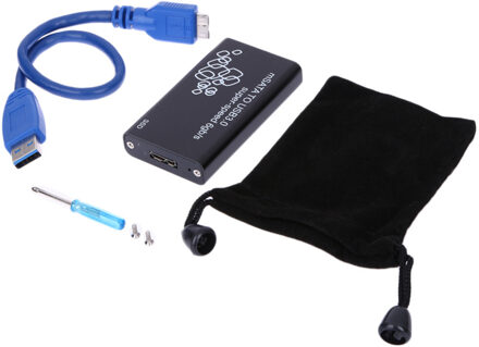 Hdd Behuizing Mini Msata Naar Usb 3.0 Ssd Harde Schijf Box Externe Behuizing Case Met Data Kabel Compatibel Met Windows 2000/Xp