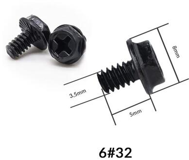 HDD & PSU schroefjes 4x zwart