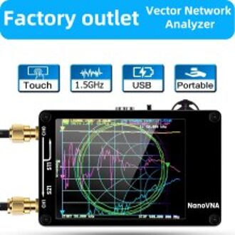 Hdmb 2.8Inch Vector Netwerk Analyzer Mf Hf Vhf Uhf Zwart Meten S Parameters, Met Rf Demo Kit
