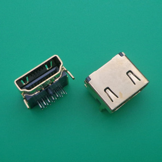 HDMI 19 Pin female Plug female interface Connector 3 Rows 19pin (7pin 6pin 6pin) 90 degree HDMI socket replacement
