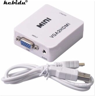 Hdmi-Compatibel 1080P Adapter Connector Voor Projector Pc Laptop Met HDMI2VGA Converter Mini Vga Naar Hdmi-Compatibel converter