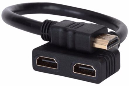 Hdmi-Compatibel 2 Dual Port Y Splitter 1080P Hdmi-Compatibel V1.4 Male Naar Dubbele Vrouwelijke Adapter Kabel 1 In 2 Out