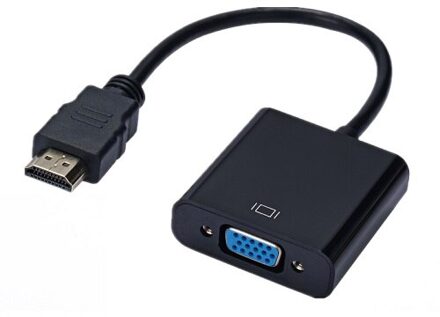 Hdmi-Compatibel Naar Vga Adapter Kabel Hd 1080P Digitale Naar Analoge Video Audio Converter Voor PS4 Tv Box om Projector Display Hdtv zwart nee audio