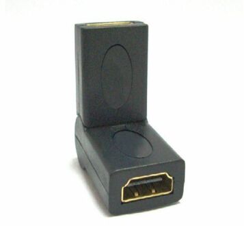 HDMI Female to Female Right Angle 90-180 Degree Adapter,Gilded